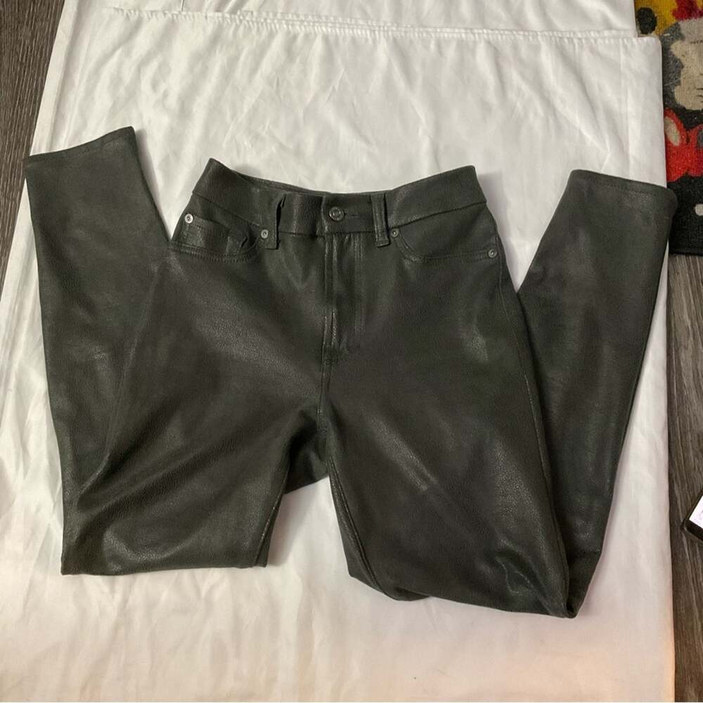 7 For All Mankind Metallic Coated High Rise Skinny Jean 28 Goth Punk Rocker Rave - Picture 6 of 13